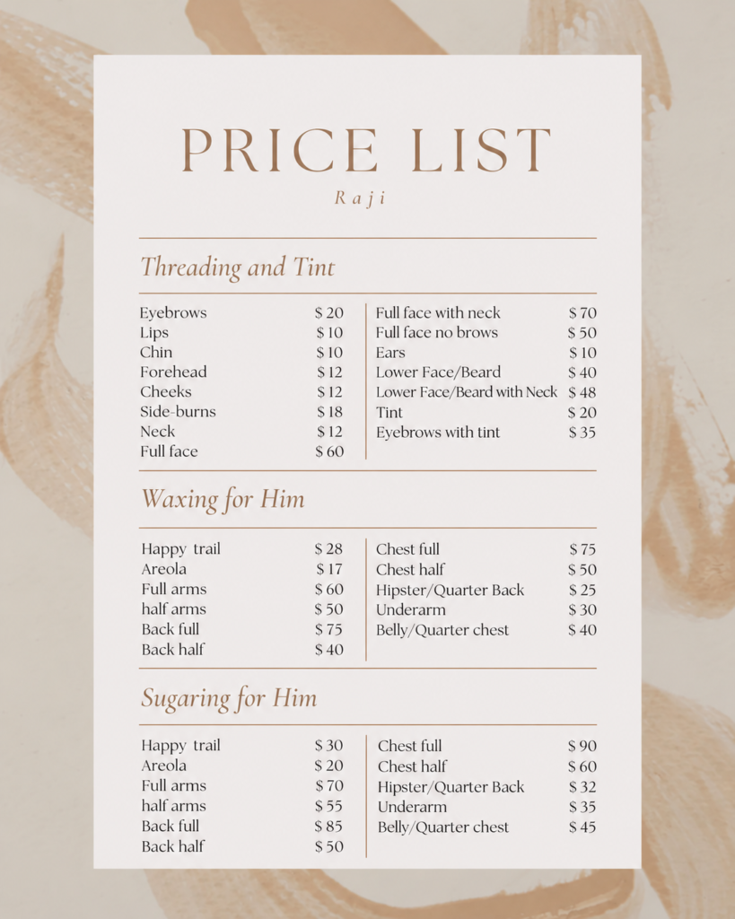 price list1